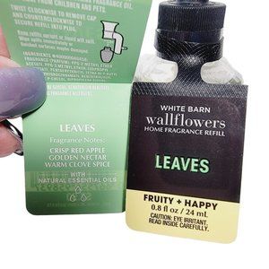 2 LEAVES Bath & Body Works Wallflower Home Refill Bulbs NEW